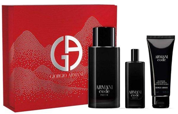 Giorgio Armani Code Parfum - parfüm 125 ml (újratölthető) + tusfürdő 75 ml
+ parfüm 15 ml
