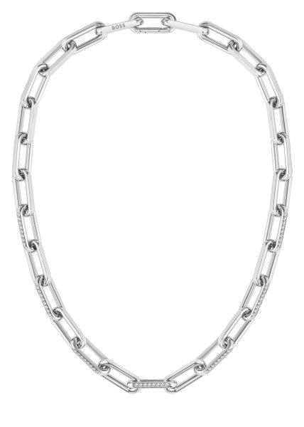 Hugo Boss Jellegzetes acél nyaklánc kristályokkal Halia 1580578