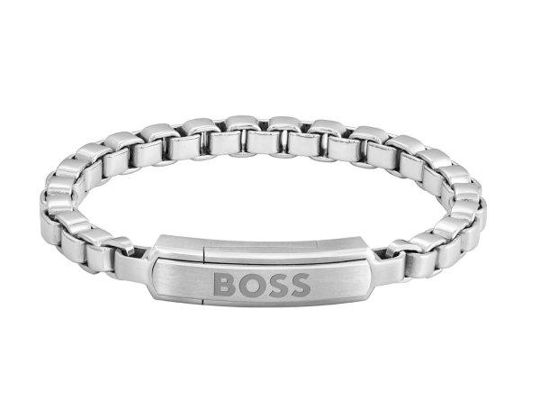 Hugo Boss Időtlen férfi acél karkötő Devon 1580596 17,5 cm