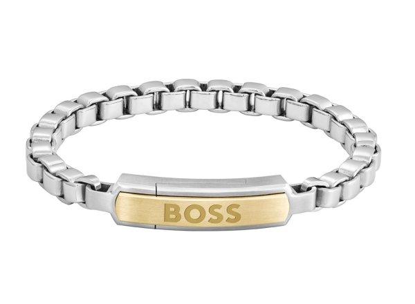 Hugo Boss Időtlen férfi bicolor acél karkötő Devon 1580597 19 cm