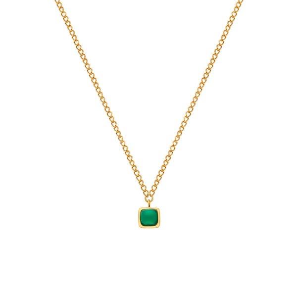 Hot Diamonds Gyengéd aranyozott nyaklánc zöld acháttal és gyémánttal
Gemstones DN197