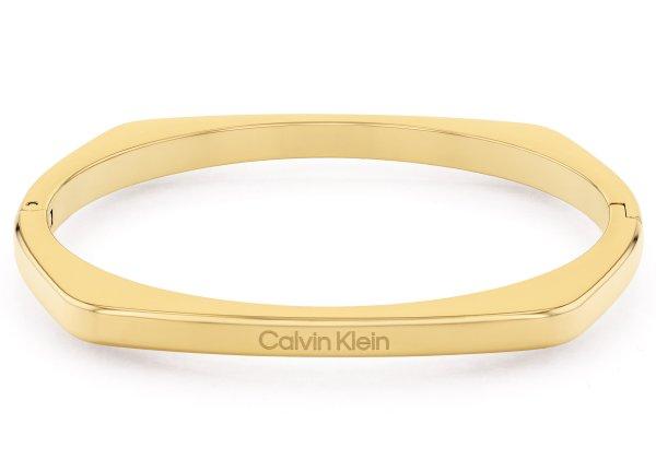 Calvin Klein Aranyozott merev acél karkötő Bold Metals 35000556 6,8 cm