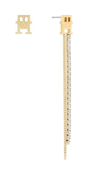Tommy Hilfiger Aszimmetrikus aranyozott fülbevaló Monogram 2780897