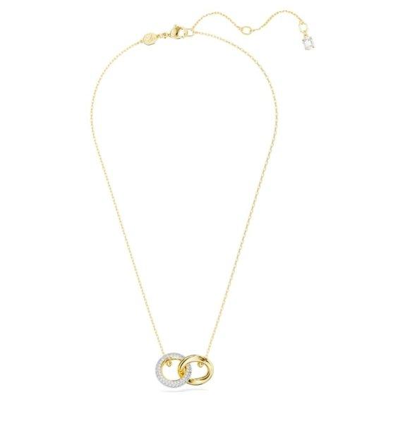Swarovski Időtálló aranyozott nyaklánc kristályokkal Dextera 5668820