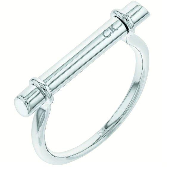 Calvin Klein Minimalista acél gyűrű Elongated Linear 35000022 54 mm