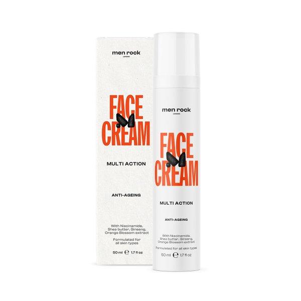 Men Rock London Krém férfiaknak a bőröregedés jelei ellen Multi Action
(Face Cream Anti-Ageing) 50 ml