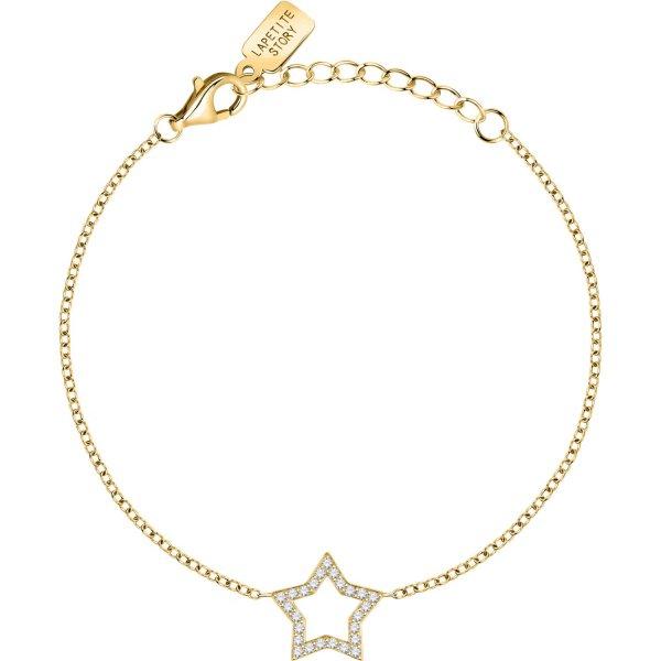 La Petite Story Aranyozott csillag karkötő Silver LPS05AWV28