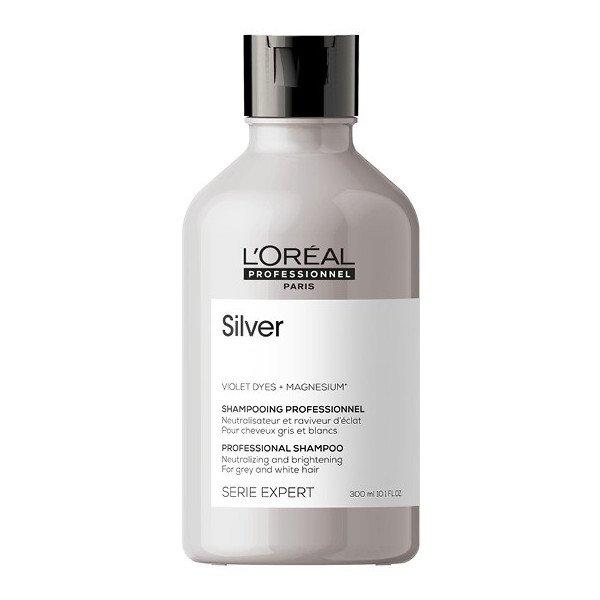 L'Oréal Professionnel Ezüst sampon ősz és fehér hajszálakra Magnesium
Silver (Neutralising Shampoo For Grey And White Hair) 300 ml