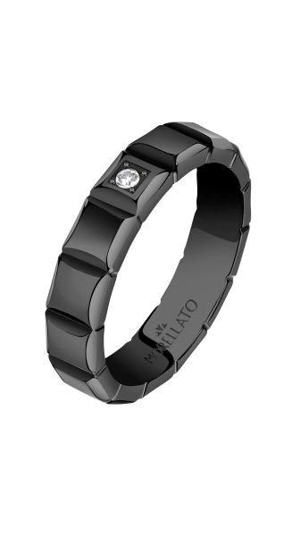Morellato Időtlen fekete gyűrű kristályokkal Szív SALS82 59 mm