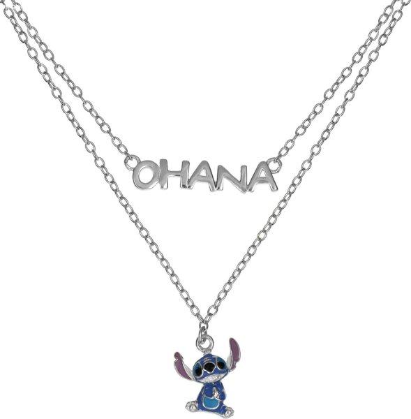 Disney Dupla ezüst nyaklánc Stitch Lilo & Stitch NS00059SRHL-17.CS (lánc,
medál)