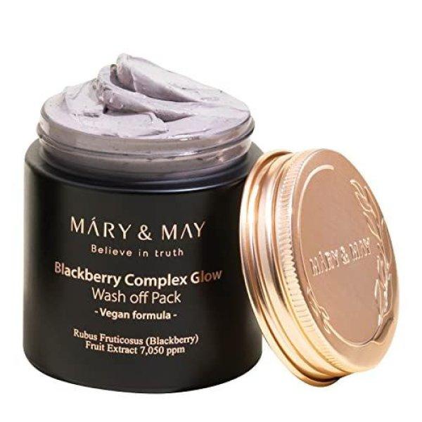 MARY & MAY Fényesítő arcmaszk Blackberry Complex Glow (Wash Off Pack) 125 g