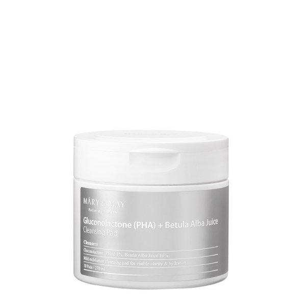 MARY & MAY Bőrtisztító tamponok Gluconolactone (PHA) + Betula Alba Juice
(Cleansing Pad) 70 db