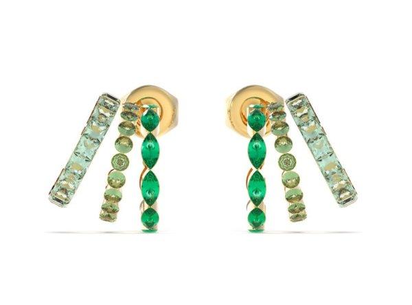 Guess Női aranyozott fülbevaló Crazy Earrings JUBE03307JWYGGNT/U