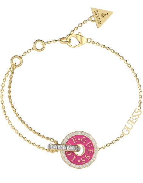 Guess Divatos aranyozott karkötő cirkónium kövekkel Love Guess
JUBB04078JWYGFC 21 cm