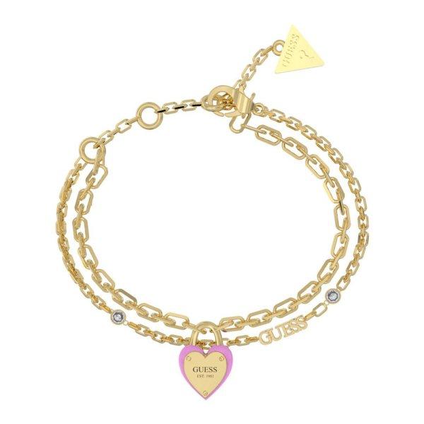Guess Gyengéd dupla karkötő All You Need is Love JUBB04206JWYGPK 21 cm