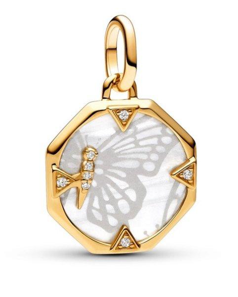 Pandora Bájos aranyozott medál Pillangó Shine 763366C01