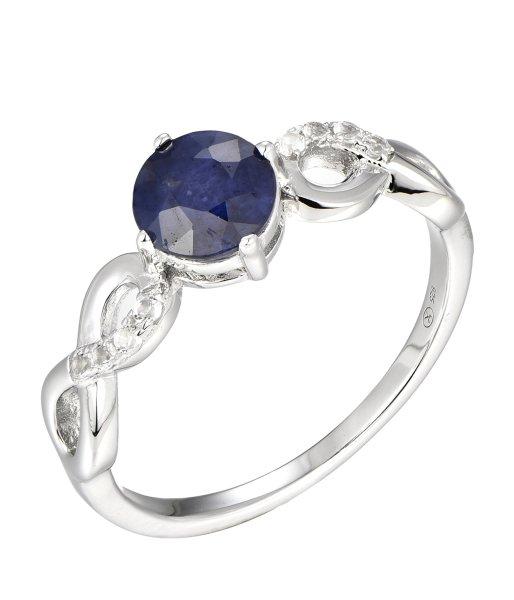 Brilio Silver Bájos ezüst gyűrű zafír kővel Precious Stone ML00713G 56 mm