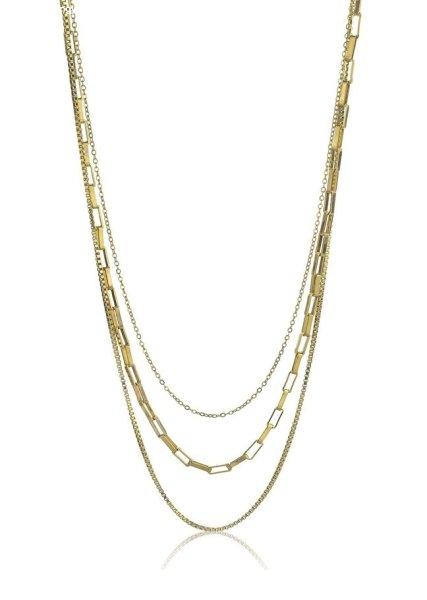 Marc Malone Aranyozott hármas nyaklánc Francesca Gold Necklace MCN24014G