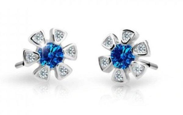 Cutie Jewellery Fehér arany gyermek fülbevaló C2156-30-X-2 kék