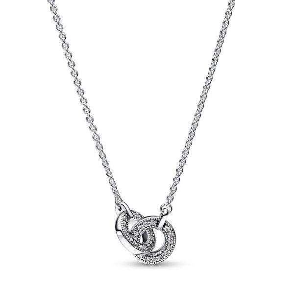Pandora Bájos ezüst nyaklánc karikákkal Signature 392736C01-45