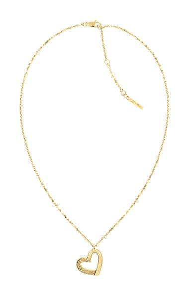 Calvin Klein Bájos aranyozott nyaklánc szívvel Minimalist Hearts 35000385