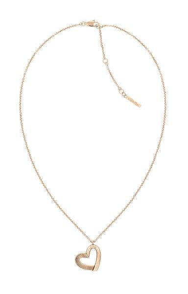 Calvin Klein Bájos bronz nyaklánc szívvel Minimalist Hearts 35000386
