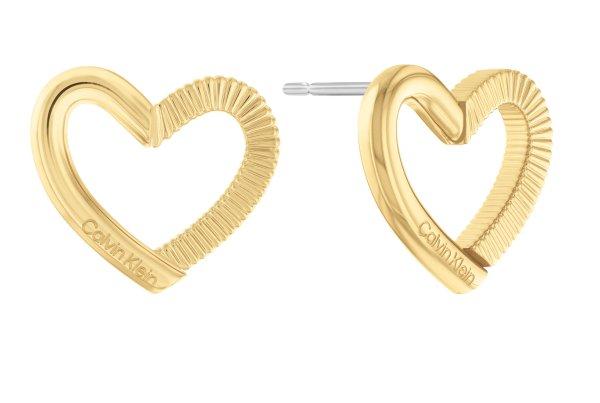 Calvin Klein Bájos aranyozott fülbevaló Szív Minimalist Hearts 35000391