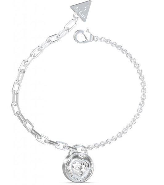 Guess Romantikus acél karkötő Rolling Hearts JUBB03353JWRH 14,5 - 18,5 cm - D