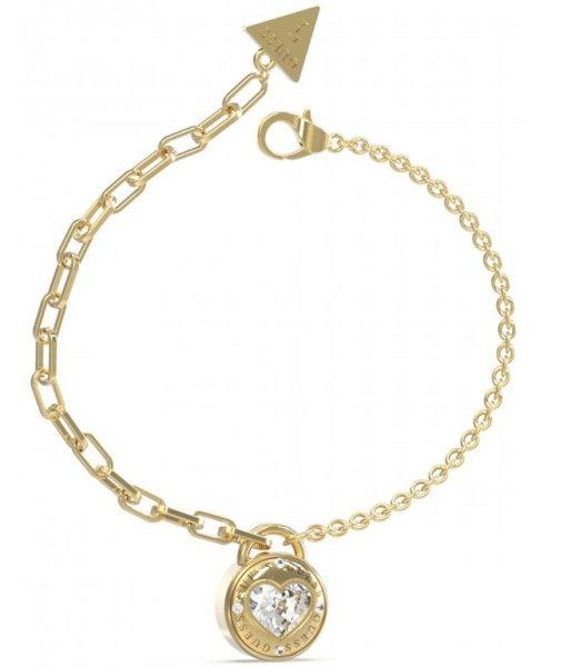 Guess Romantikus aranyozott karkötő Rolling Hearts JUBB03353JWYG 14,5 - 18,5
cm - D