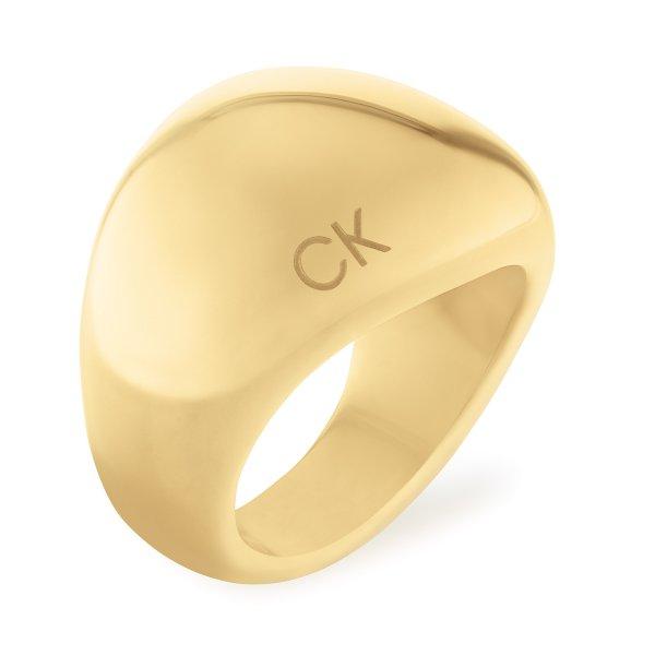 Calvin Klein Masszív aranyozott gyűrű Trends 35000441 56 mm