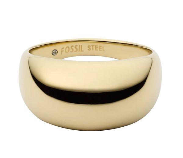 Fossil Jellegzetes aranyozott gyűrű nőknek Ellis JF04746710 57 mm