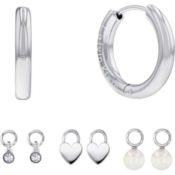 Calvin Klein Bájos acél ékszer készlet 35700001 (fülbevaló, medál)
