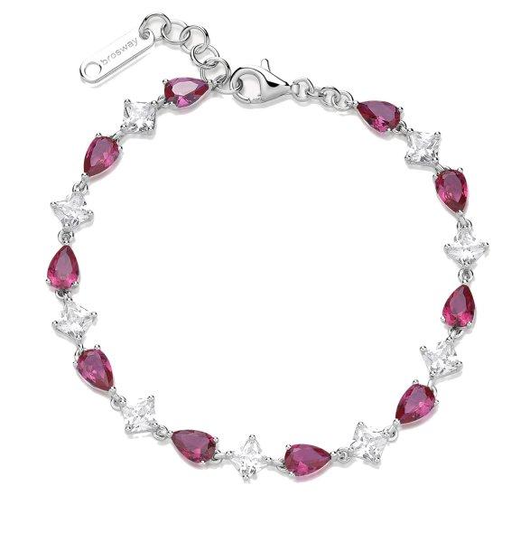 Brosway Bájos ezüst karkötő cirkónium kövekkel Fancy Passion Ruby FPR113