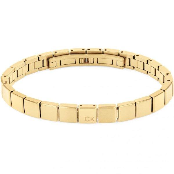 Calvin Klein Stílusos, aranyozott férfi karkötő Architectural 35000489