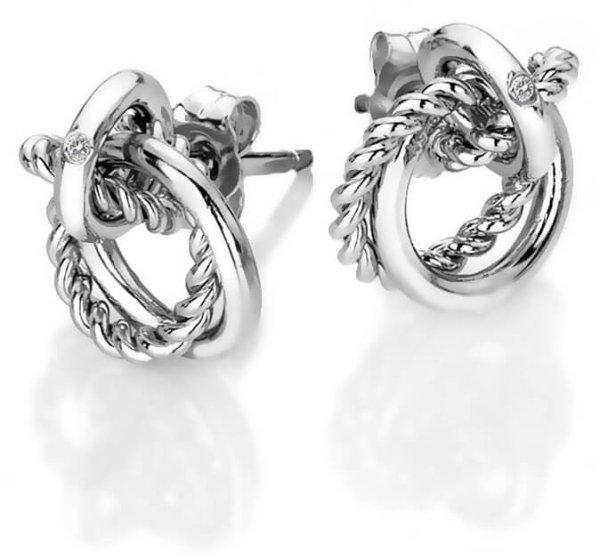Hot Diamonds Ezüst fülbevaló valódi gyémánttal Jasmine DE610