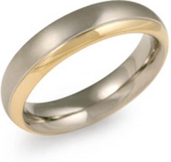 Boccia Titanium Aranyozott titán karikagyűrű 0130-08 61 mm