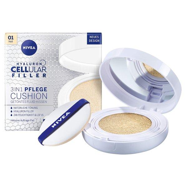 Nivea Tápláló tonizáló krém szivacsban 3 az 1-ben Hyaluron Cellular Filler
15 g 01 Light