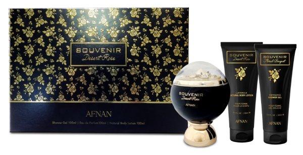 Afnan Souvenir Desert Rose- EDP 100 ml + tusfürdő 100 ml + testápoló 100 ml