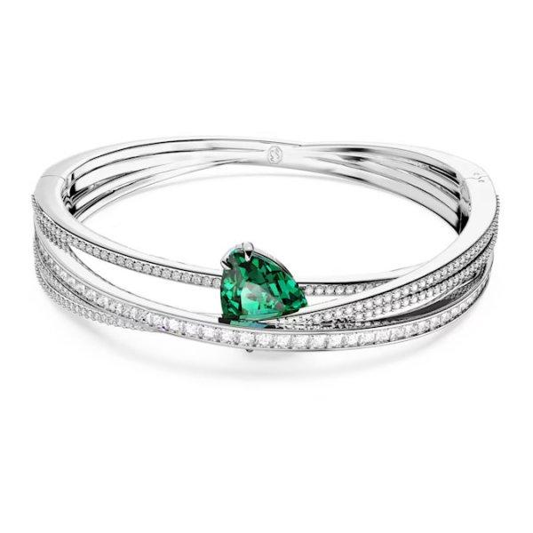 Swarovski Csillogó merev karkötő TWIST 5665326 M (5,8 x 5,2 cm)