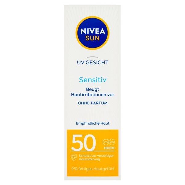 Nivea Fényvédő krém érzékeny bőrre Sensitive SPF 50 (Sun Allergy
Protection) 50 ml