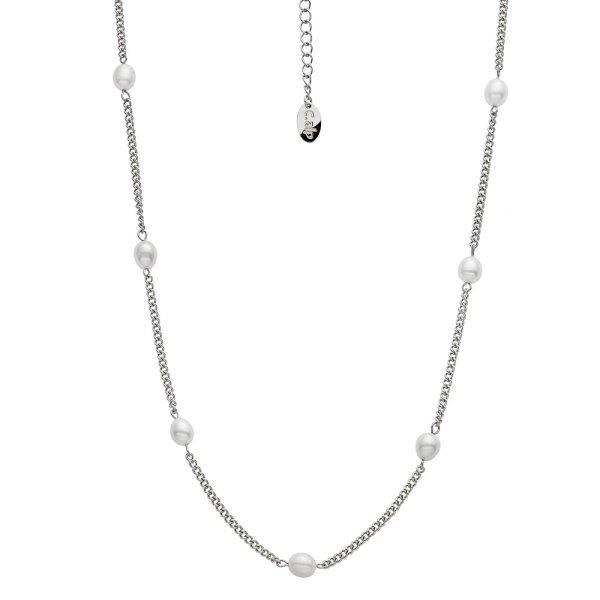 CRYSTalp Bájos acél nyaklánc gyöngyökkel Tide Pearl 12243.E