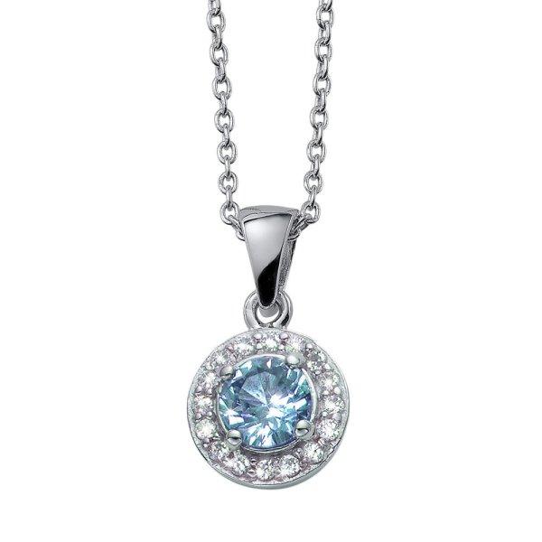 CRYSTalp Csillogó ezüst nyaklánc Evermore 32232.AQU.S