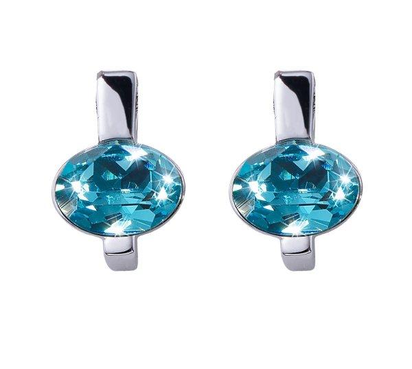 CRYSTalp Divatos fülbevaló kék kristállyal Simply 42204.AQU.R