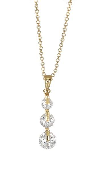 CRYSTalp Elegáns aranyozott nyaklánc kristályokkal Mood 32242.G