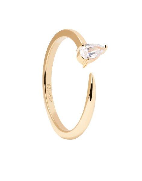 PDPAOLA Gyengéd aranyozott gyűrű cirkónium kövekkel Twing Gold AN01-864 50
mm