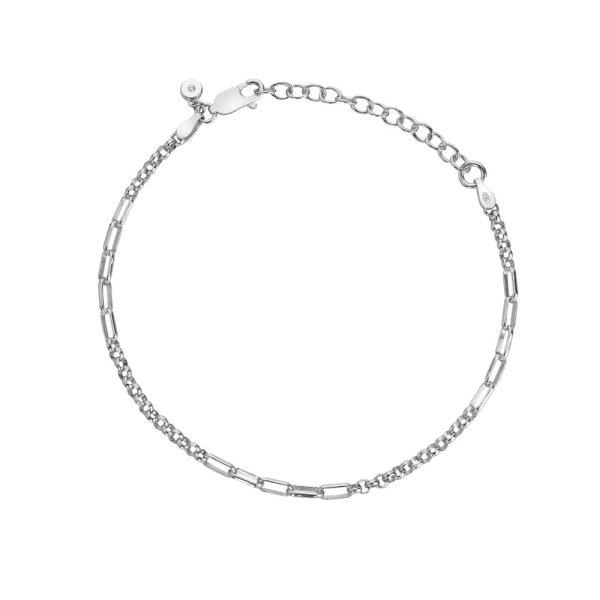 Hot Diamonds Elegáns ezüst karkötő Linked DL702