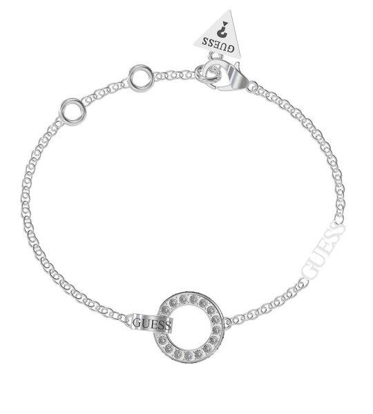 Guess Elegáns acél karkötő Circle Lights JUBB03162JWRH L: 17-21 cm