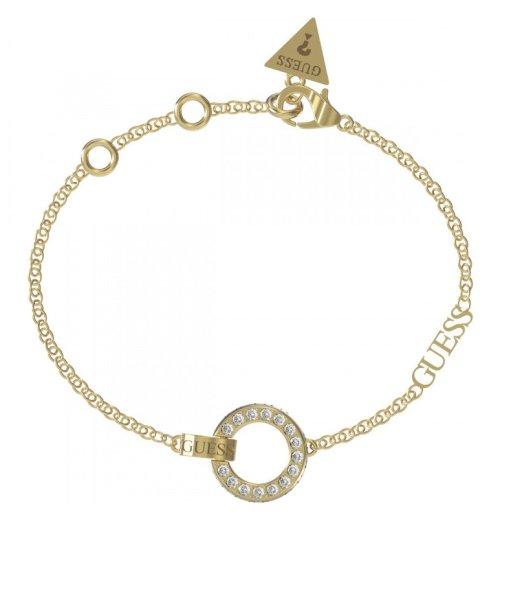 Guess Elegáns aranyozott karkötő Circle Lights JUBB03162JWYG S: 14,5 - 18,5
cm