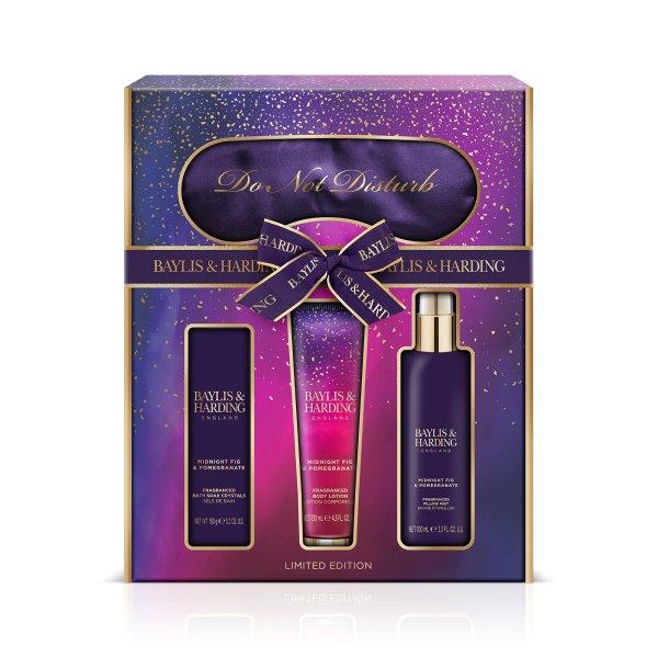 Baylis & Harding Ajándékszett szemmaszkkal Füge & Gránátalma 4 db