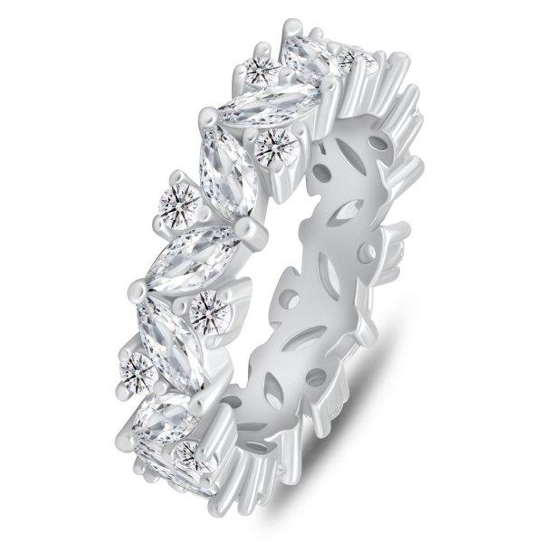 Brilio Silver Csillogó ezüst gyűrű átlátszó cirkónium kövekkel RI136W
52 mm